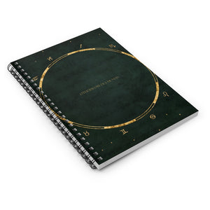 Green Zodiac Otherworldly Human Spiral Notebook