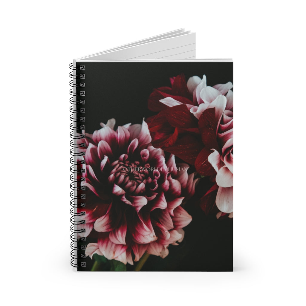 Moody Floral Otherworldly Human Spiral Notebook