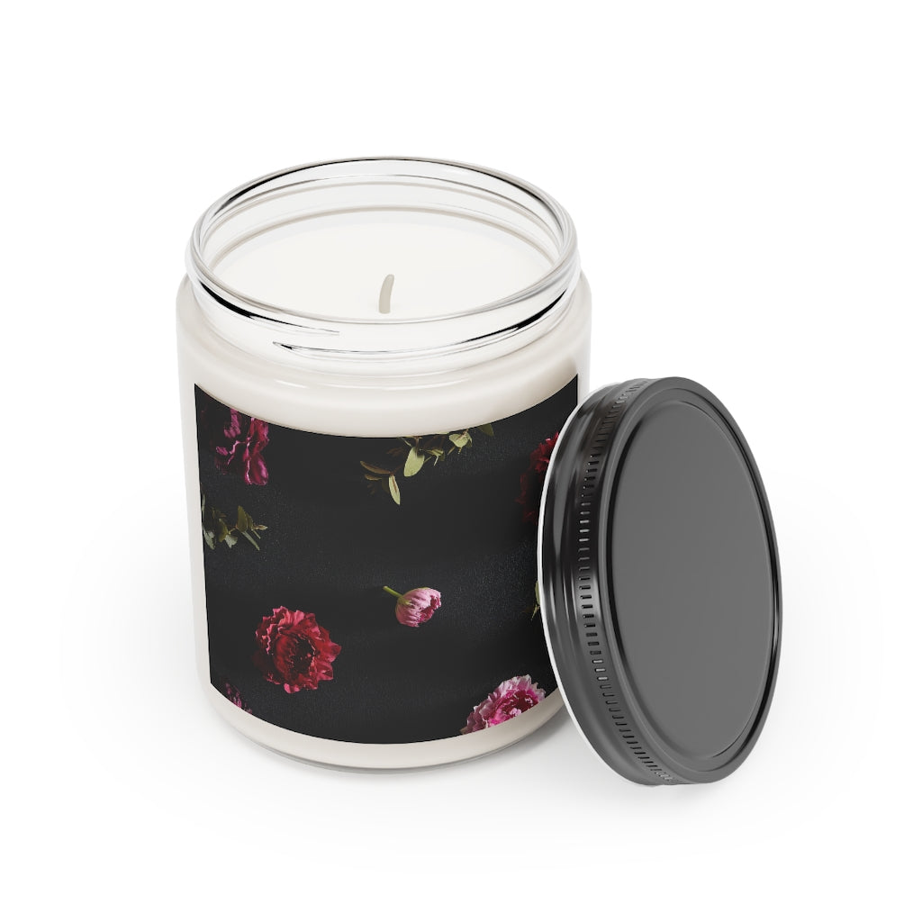 Moody Floral Vegan Soy Coconut Wax Scented Candle, 9oz