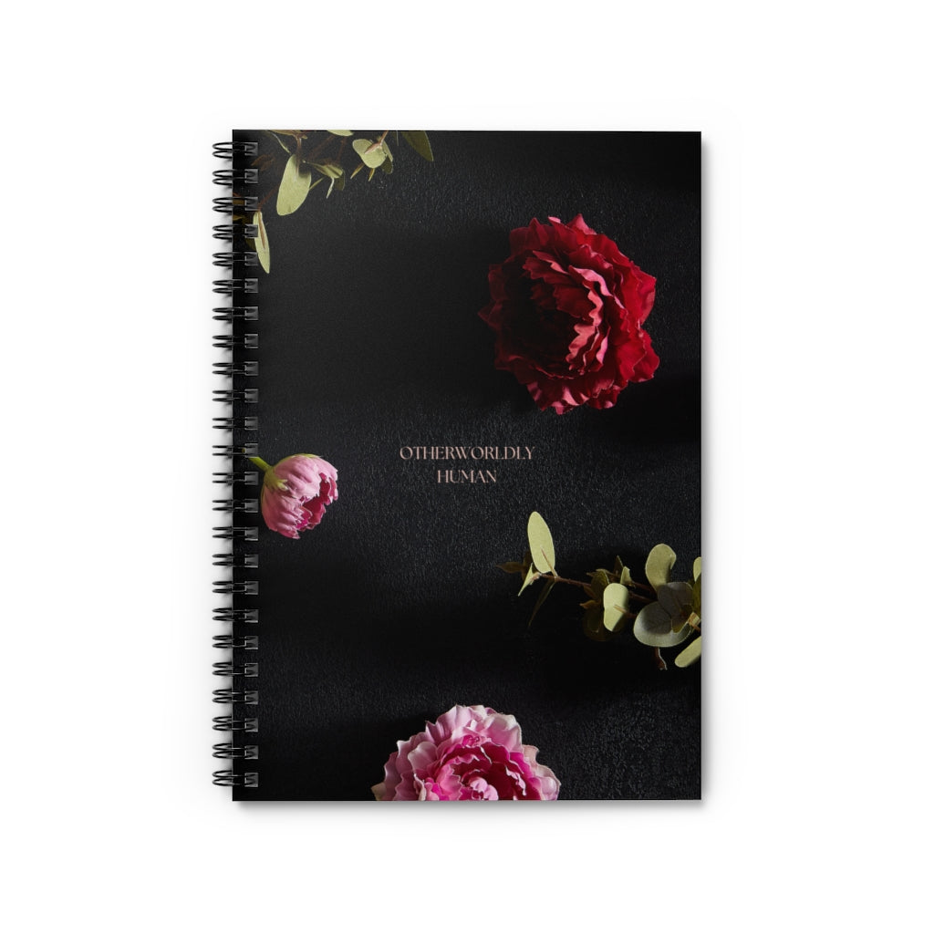 Otherworldly Humans Pink and Red Roses Otherworldly Human Spiral Notebook - Otherworldly Humans