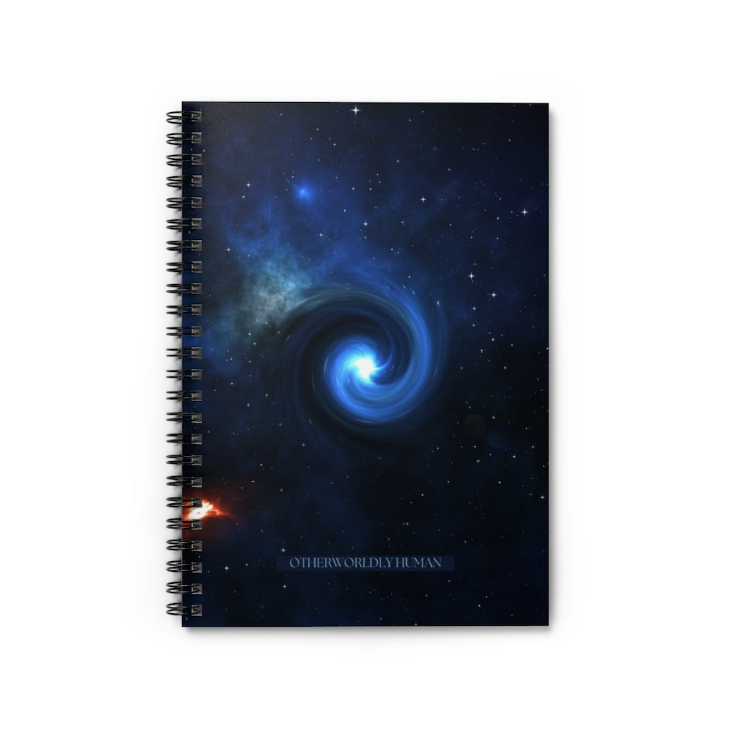 Blue Galaxy Otherworldly Human Spiral Notebook