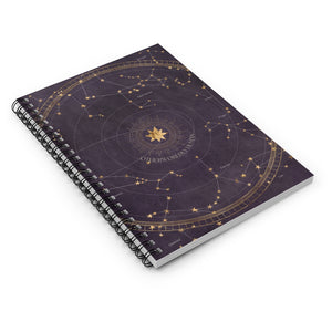 Purple Zodiac Otherworldly Human Spiral Notebook