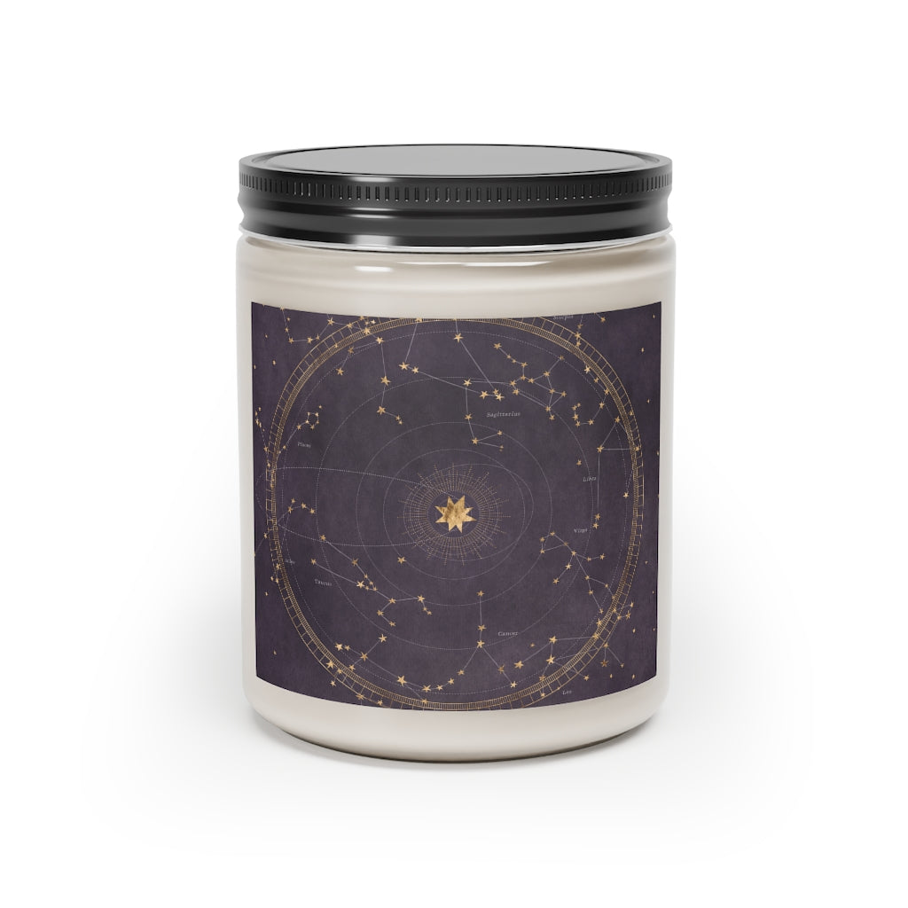Purple Astrology Vegan Soy Coconut Wax Scented Candle, 9oz