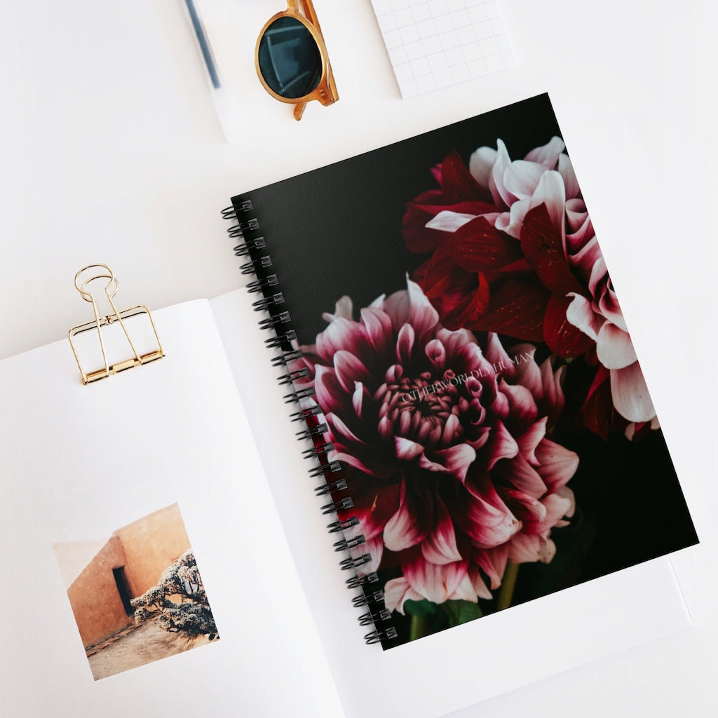 Otherworldly Humans Moody Floral Otherworldly Human Spiral Notebook - Otherworldly Humans