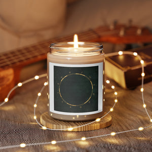 Dark Green Astrology Vegan Soy Coconut Wax Scented Candle, 9oz